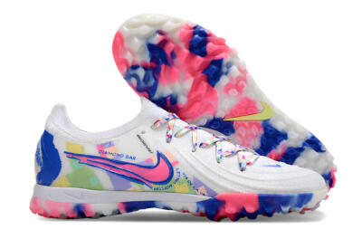 Men's Nike Phantom GX 2 Elite TF Football Shoes - White/Blue/Pink/Yellow