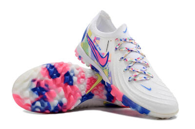 Men's Nike Phantom GX 2 Elite TF Football Shoes - White/Blue/Pink/Yellow