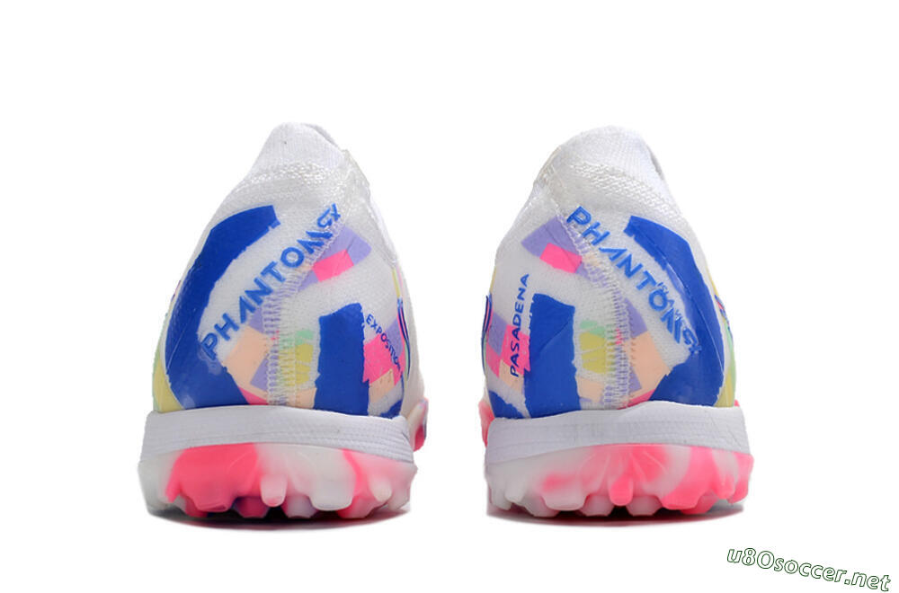 Men's Nike Phantom GX 2 Elite TF Football Shoes - White/Blue/Pink/Yellow 5