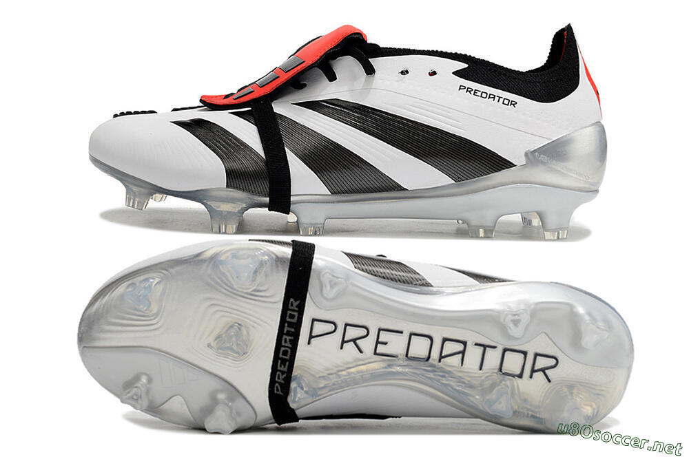 Men's Adidas Predator Elite Foldover Tongue FG Football Boots - White/Black/Red 1