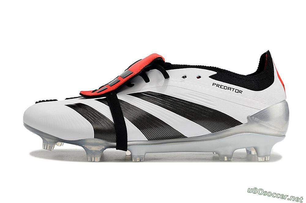Men's Adidas Predator Elite Foldover Tongue FG Football Boots - White/Black/Red 0