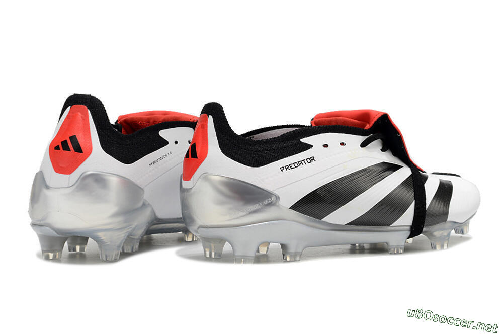 Men's Adidas Predator Elite Foldover Tongue FG Football Boots - White/Black/Red 6