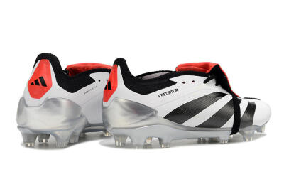 Men's Adidas Predator Elite Foldover Tongue FG Football Boots - White/Black/Red
