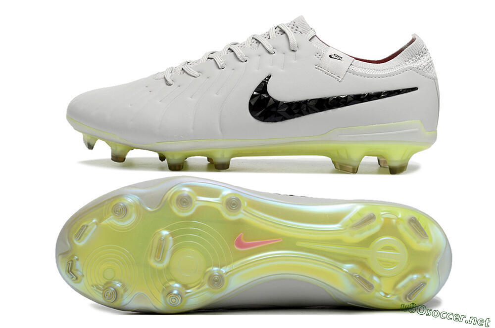 Men's Nike Tiempo Legend 10 Elite FG Football Boots - Grey/Black/Yellow 1
