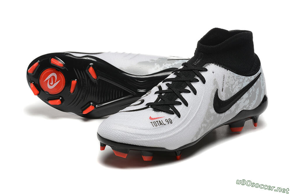 Men's Nike Phantom Luna Elite FG Football Boots - White/Red/Black/Grey 3