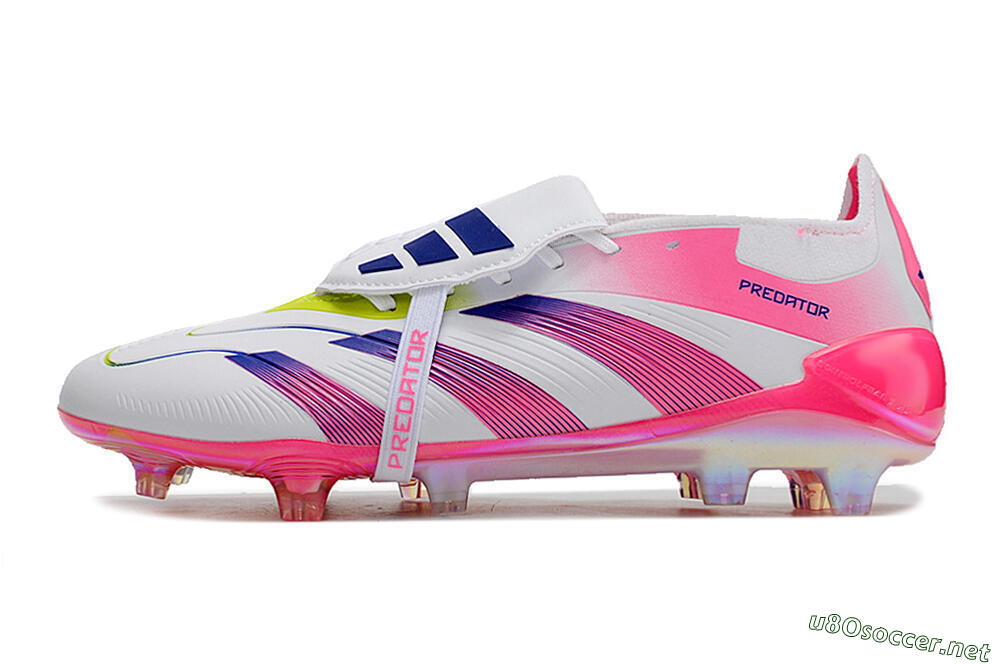Men's Adidas Predator Accuracy+ Laceless FG Football Boots - White/Pink/Purple 0