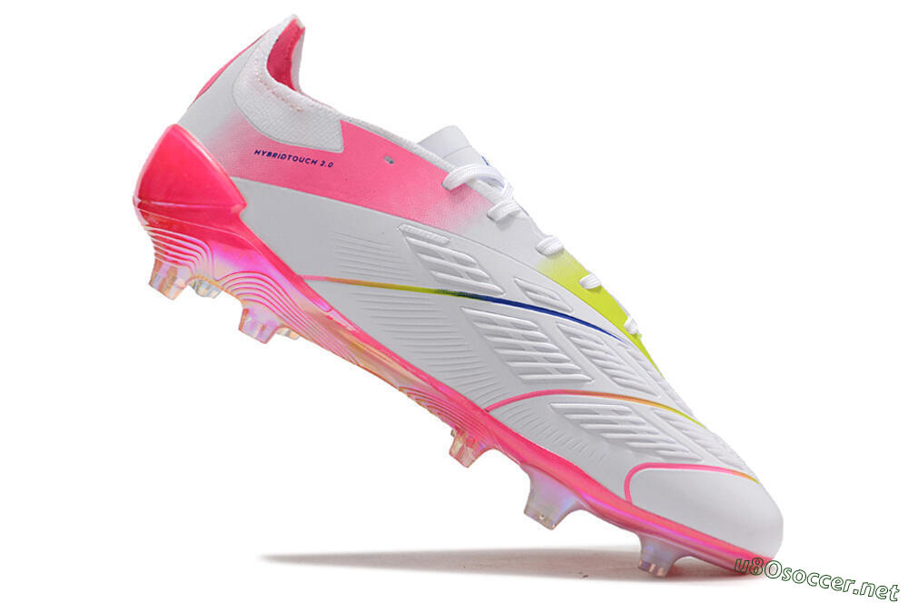 Men's Adidas Predator Accuracy Elite FG Football Boots - White/Pink/Purple 4