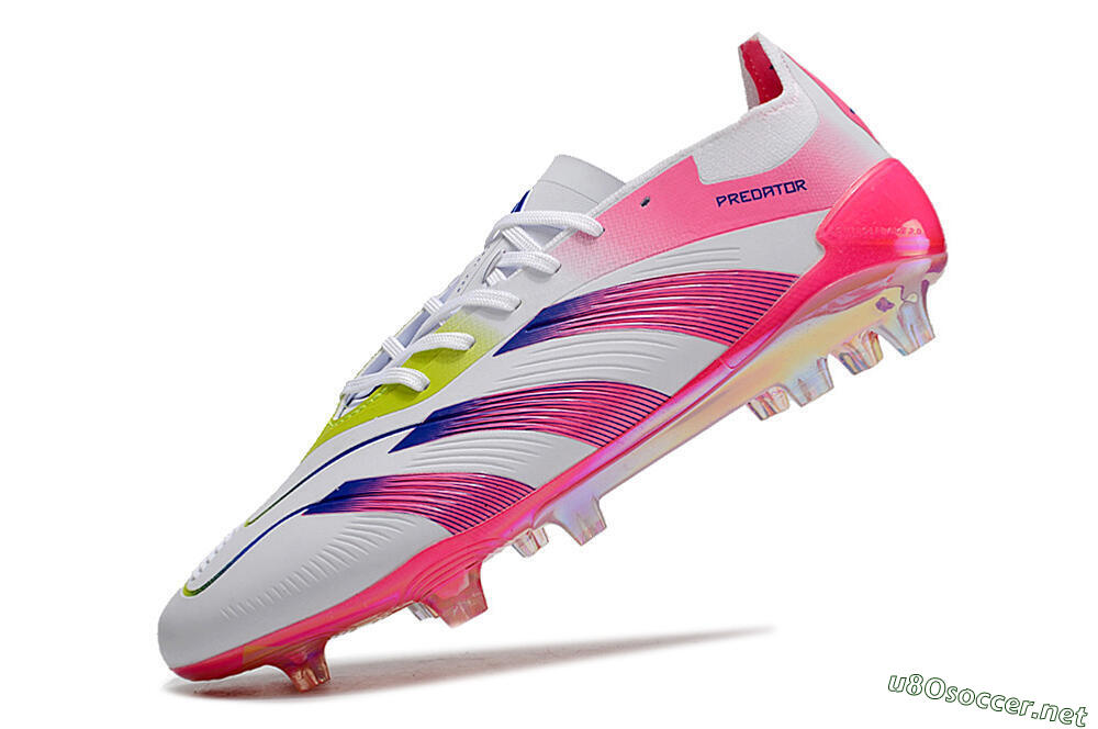 Men's Adidas Predator Accuracy Elite FG Football Boots - White/Pink/Purple 5