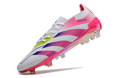 Men's Adidas Predator Accuracy Elite FG Football Boots - White/Pink/Purple