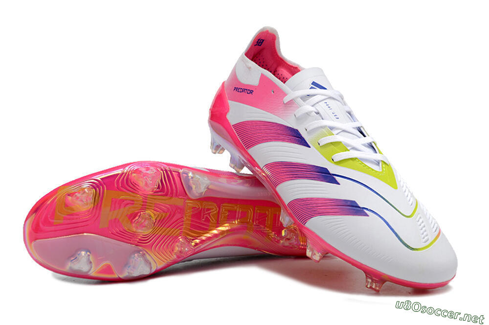 Men's Adidas Predator Accuracy Elite FG Football Boots - White/Pink/Purple 3