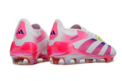 Men's Adidas Predator Accuracy Elite FG Football Boots - White/Pink/Purple