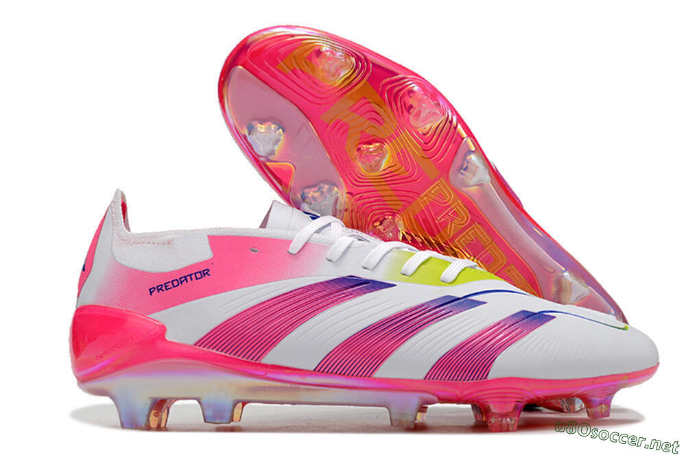 Men's Adidas Predator Accuracy Elite FG Football Boots - White/Pink/Purple 2