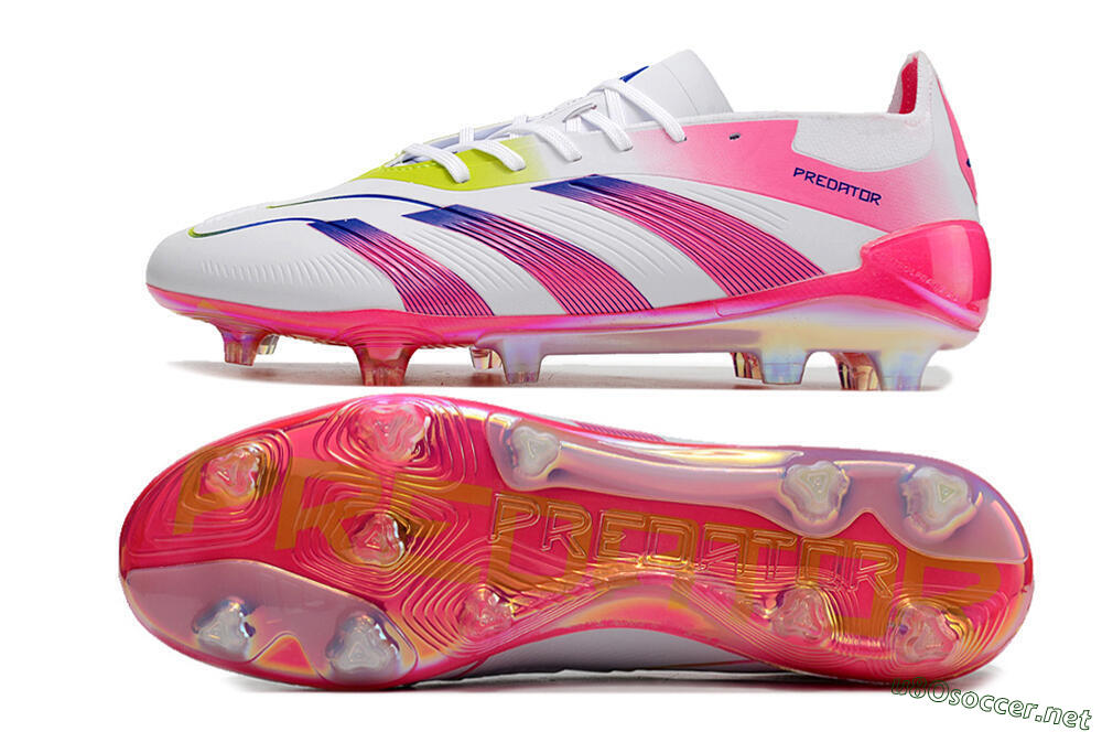 Men's Adidas Predator Accuracy Elite FG Football Boots - White/Pink/Purple 1