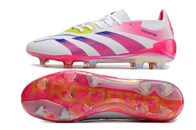 Men's Adidas Predator Accuracy Elite FG Football Boots - White/Pink/Purple