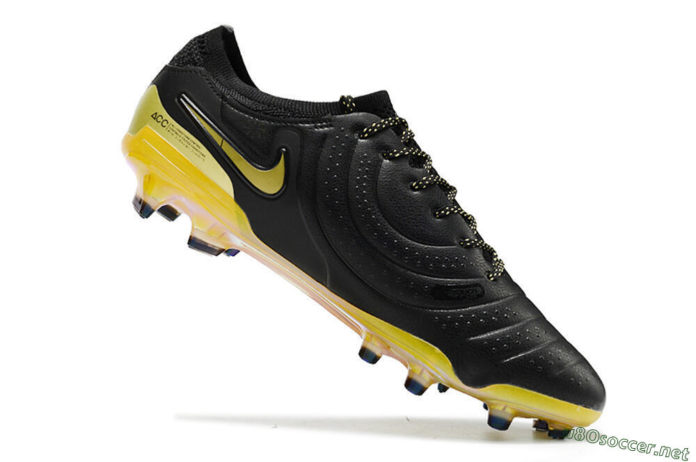 Men's Nike Tiempo Legend 10 Elite FG Football Boots - Black/Gold 4