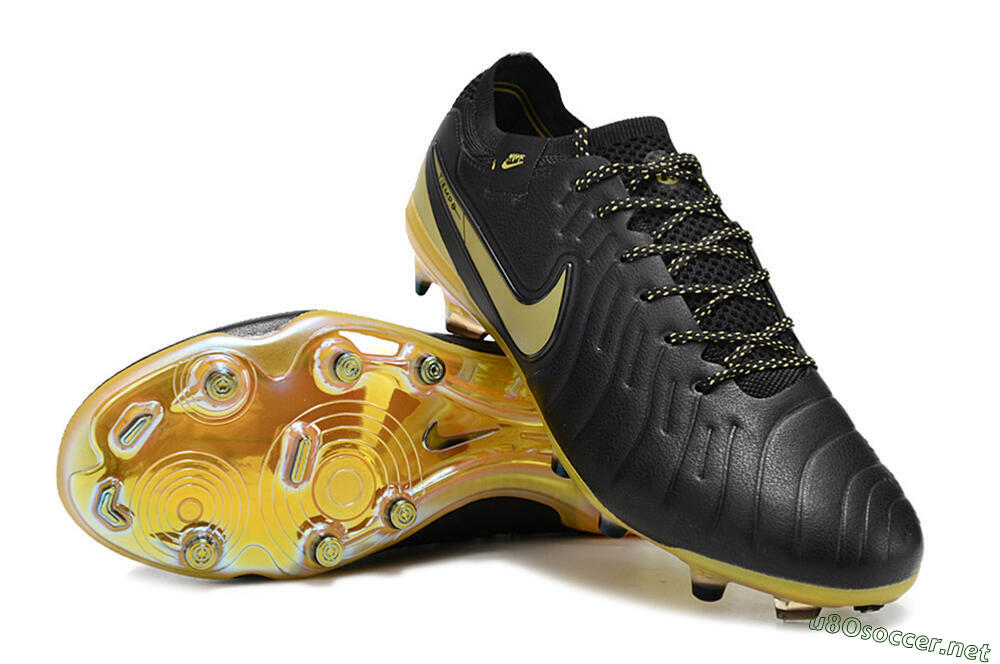 Men's Nike Tiempo Legend 10 Elite FG Football Boots - Black/Gold 3