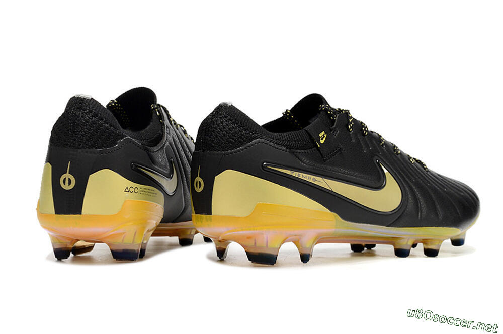 Men's Nike Tiempo Legend 10 Elite FG Football Boots - Black/Gold 6