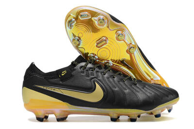 Men's Nike Tiempo Legend 10 Elite FG Football Boots - Black/Gold