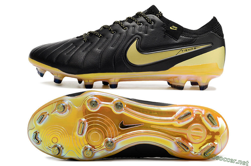 Men's Nike Tiempo Legend 10 Elite FG Football Boots - Black/Gold 1