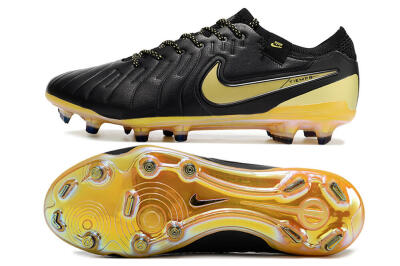 Men's Nike Tiempo Legend 10 Elite FG Football Boots - Black/Gold