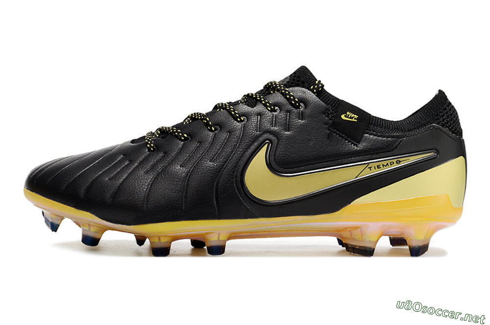 Men's Nike Tiempo Legend 10 Elite FG Football Boots - Black/Gold 0