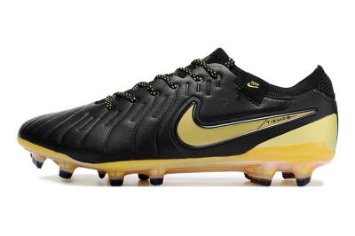 Men's Nike Tiempo Legend 10 Elite FG Football Boots - Black/Gold
