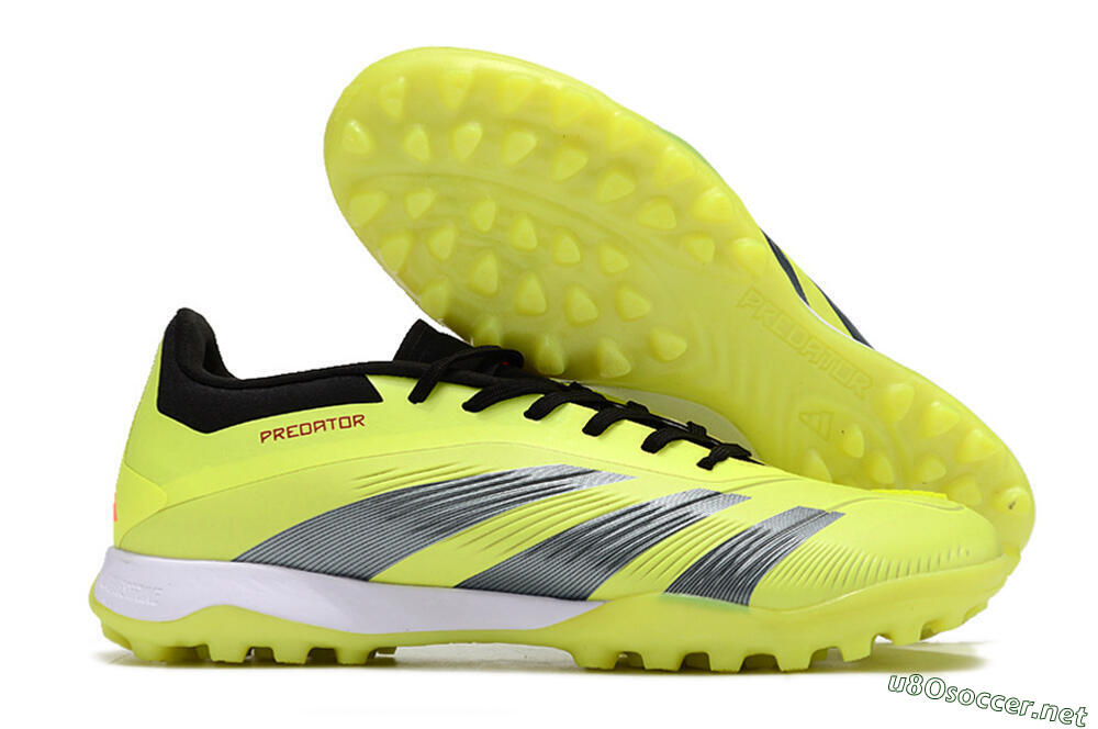 Men's Adidas Predator Accuracy Elite TF Football Shoes - Yellow/Black/Silver 2