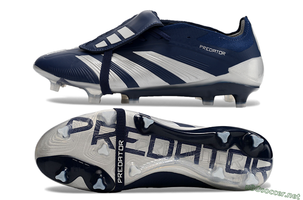 Men's Adidas Predator Elite Foldover Tongue FG Football Boots - Blue/White/Silver 1