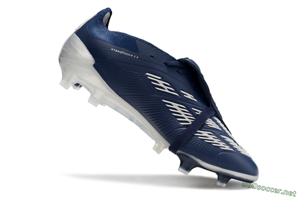 Men's Adidas Predator Elite Foldover Tongue FG Football Boots - Blue/White/Silver 4