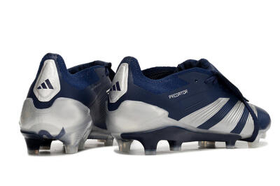 Men's Adidas Predator Elite Foldover Tongue FG Football Boots - Blue/White/Silver
