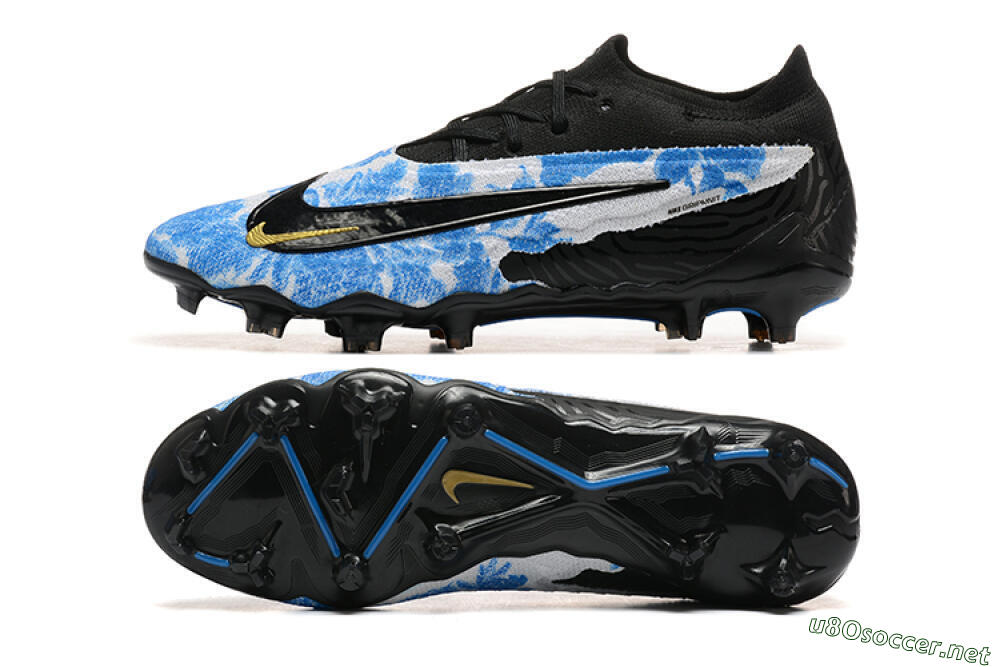 Men's Nike Phantom GX Elite FG Football Boots - Blue/Grey/Black/Gold 1