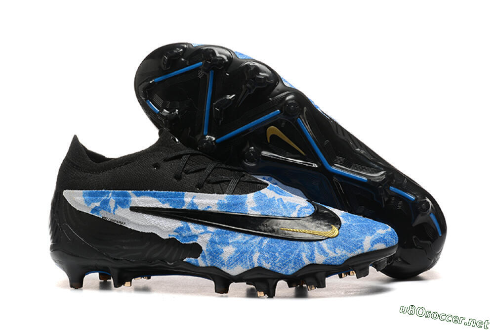 Men's Nike Phantom GX Elite FG Football Boots - Blue/Grey/Black/Gold 2
