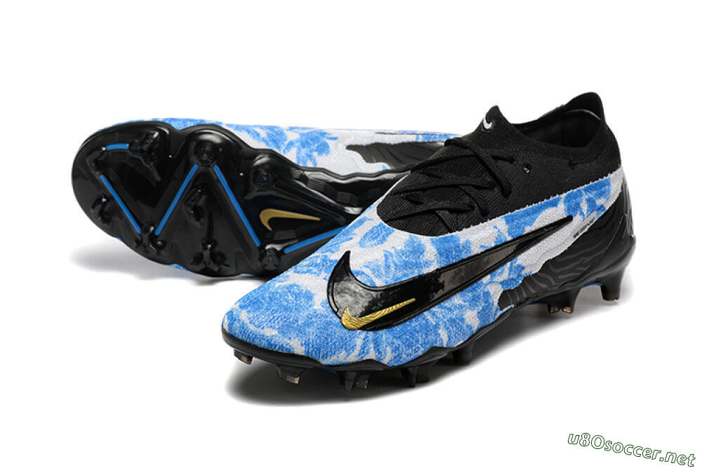 Men's Nike Phantom GX Elite FG Football Boots - Blue/Grey/Black/Gold 3