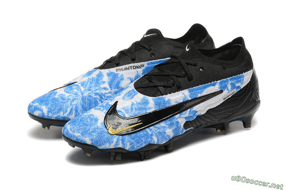 Men's Nike Phantom GX Elite FG Football Boots - Blue/Grey/Black/Gold 5