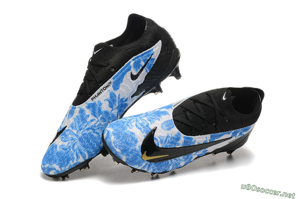 Men's Nike Phantom GX Elite FG Football Boots - Blue/Grey/Black/Gold 6