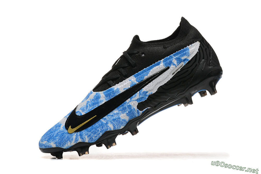 Men's Nike Phantom GX Elite FG Football Boots - Blue/Grey/Black/Gold 8
