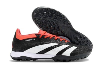 Men's Adidas Predator 24 Elite TF Football Shoes - Black/White/Red