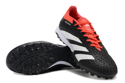 Men's Adidas Predator 24 Elite TF Football Shoes - Black/White/Red