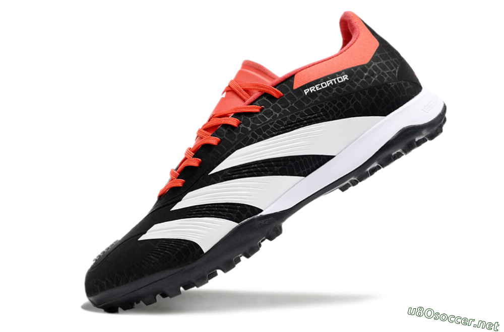 Men's Adidas Predator 24 Elite TF Football Shoes - Black/White/Red 5