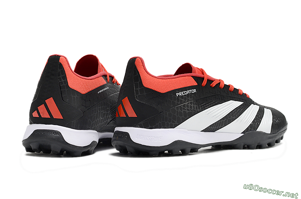 Men's Adidas Predator 24 Elite TF Football Shoes - Black/White/Red 6