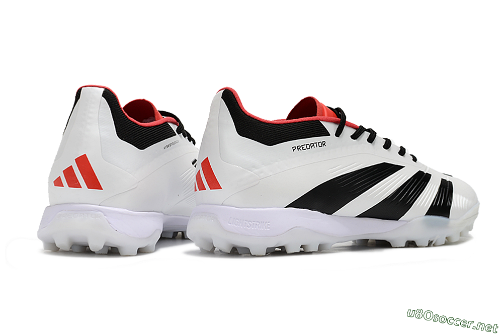 Men's Adidas Predator 24 Elite TF Football Shoes - White/Black/Red 6