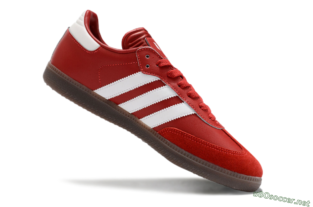 Men's Adidas Samba Messi Indoor TF Football Shoes - Red/White/Brown 4