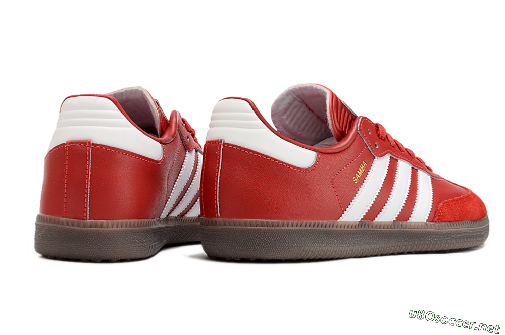 Men's Adidas Samba Messi Indoor TF Football Shoes - Red/White/Brown 6