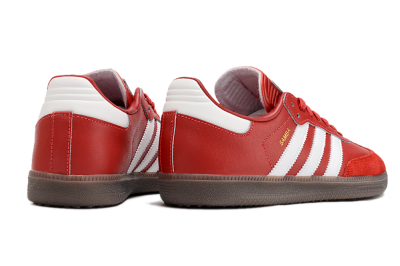 Men's Adidas Samba Messi Indoor TF Football Shoes - Red/White/Brown