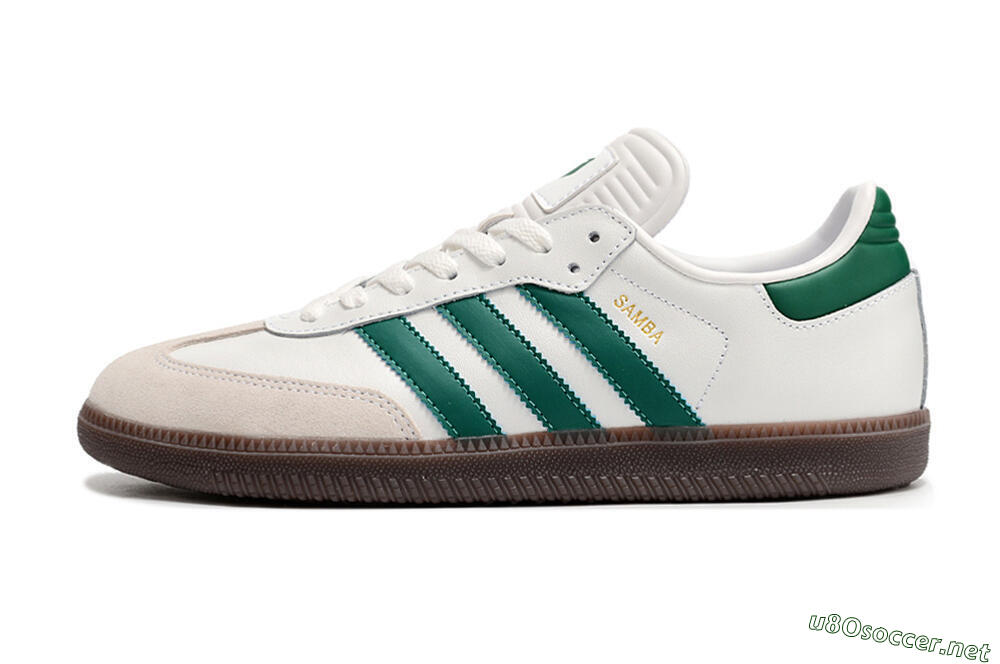 Men's Adidas Samba Messi Indoor TF Football Shoes - Grey/White/Green 0