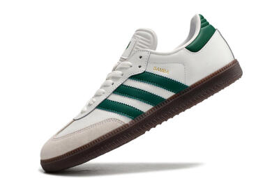 Men's Adidas Samba Messi Indoor TF Football Shoes - Grey/White/Green