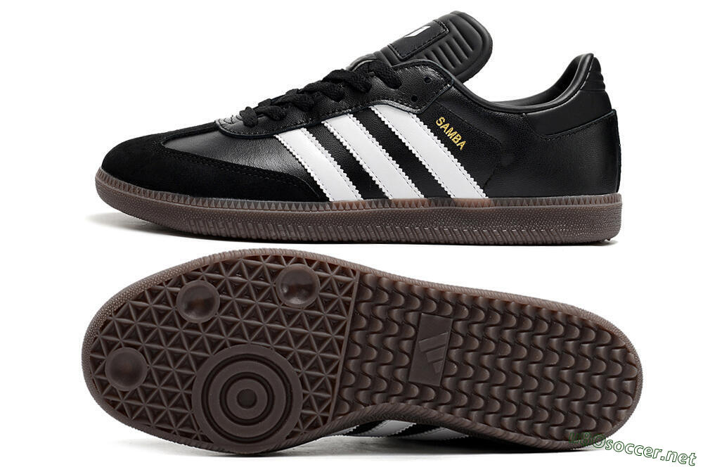 Men's Adidas Samba Messi Indoor TF Football Shoes - Black/White/Brown 1
