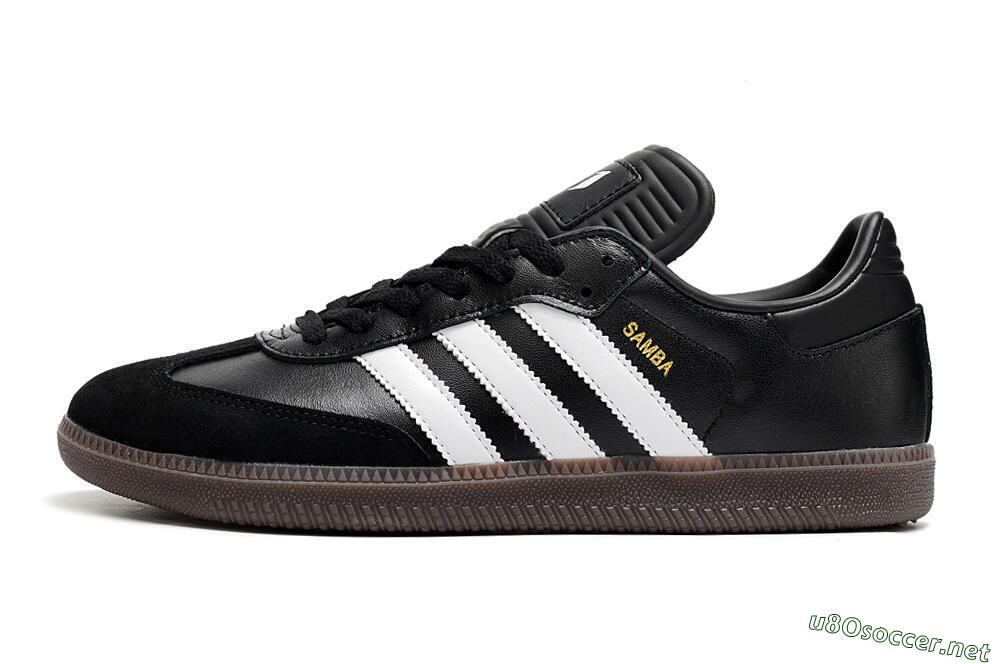 Men's Adidas Samba Messi Indoor TF Football Shoes - Black/White/Brown 0
