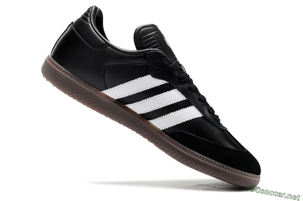 Men's Adidas Samba Messi Indoor TF Football Shoes - Black/White/Brown 4