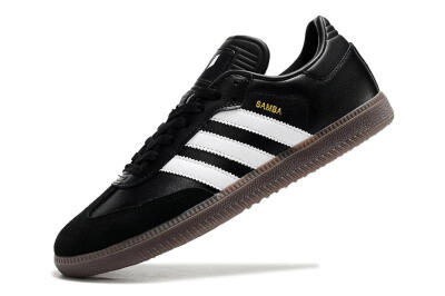 Men's Adidas Samba Messi Indoor TF Football Shoes - Black/White/Brown